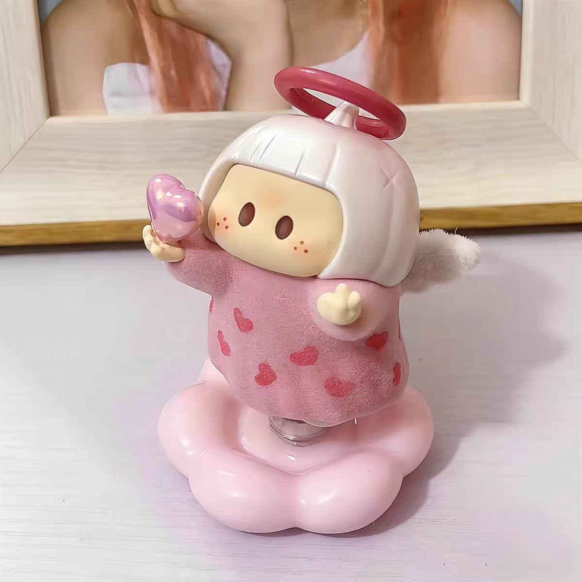 Cute Angel Cloud Base Bobblehead Figurine — XOXO & Heartbeat Series
