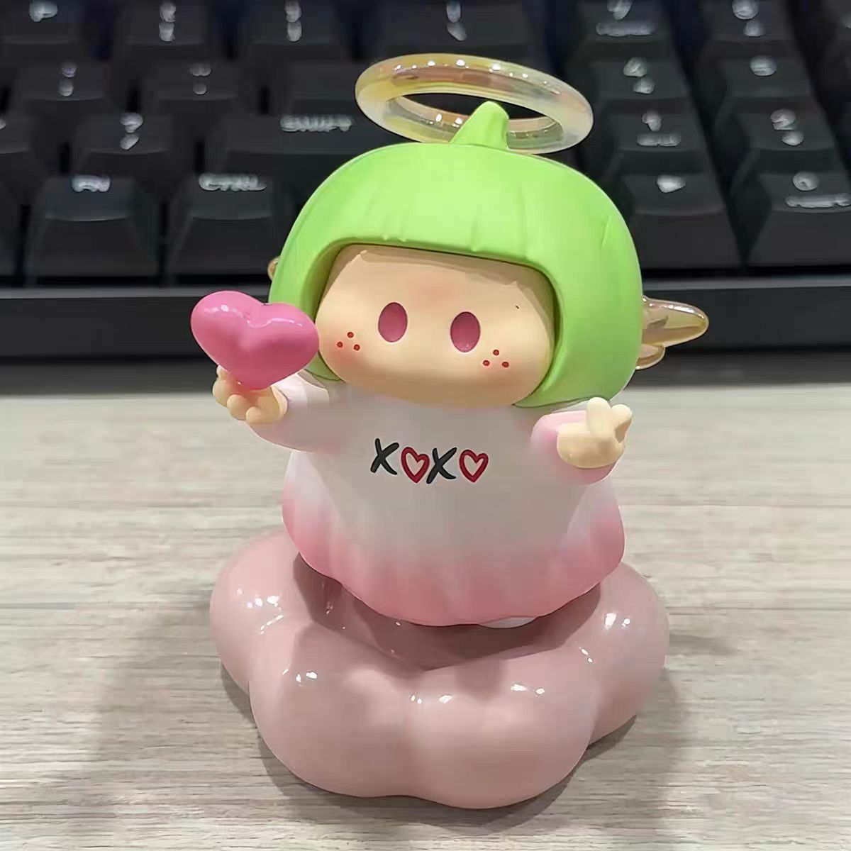 Cute Angel Cloud Base Bobblehead Figurine — XOXO & Heartbeat Series