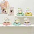 Kawaii Ceramic Unicorn Figurine on Rotating Pumpkin Cloud Base — 5 Pastel Colours