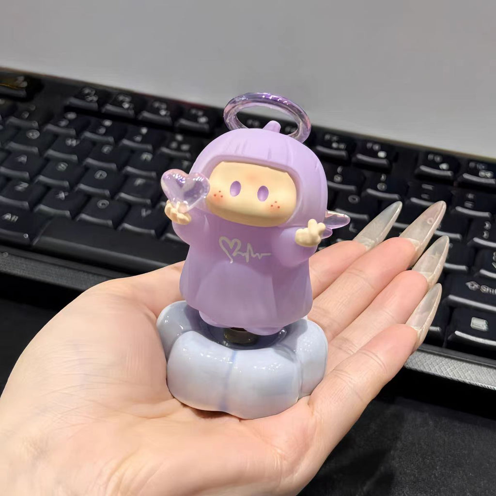 Cute Angel Cloud Base Bobblehead Figurine — XOXO & Heartbeat Series