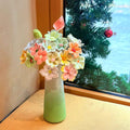 Jingdezhen Ceramic Mixed Flower Bouquet — Gradient Bottle Vase Window Series