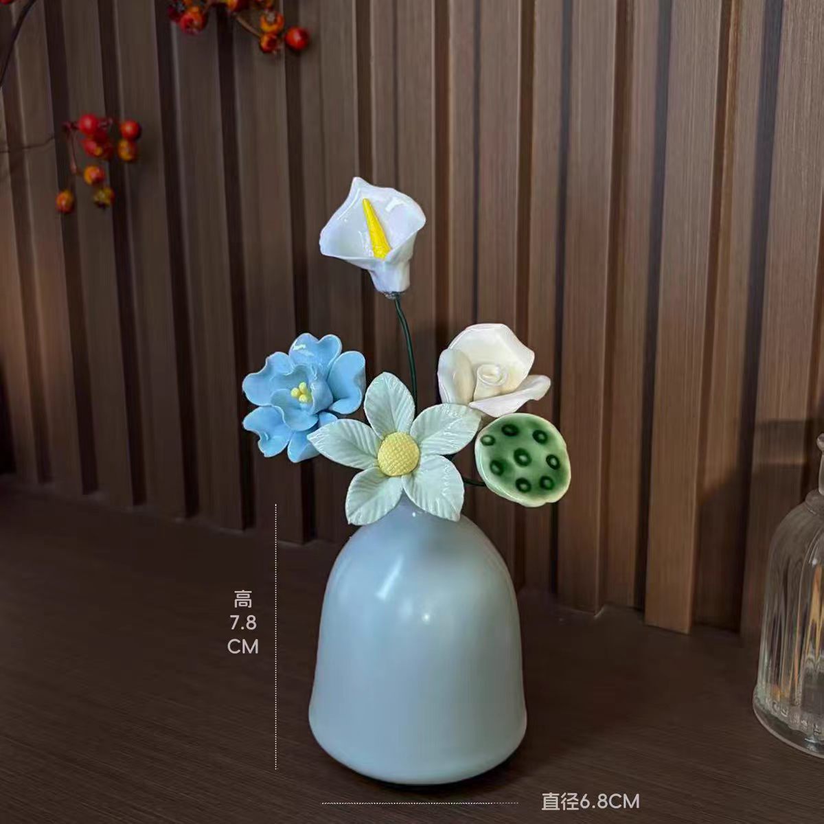 Holiday · A Way to Home — Jingdezhen Ceramic Mixed Flower Bouquet Mini Vase Collection