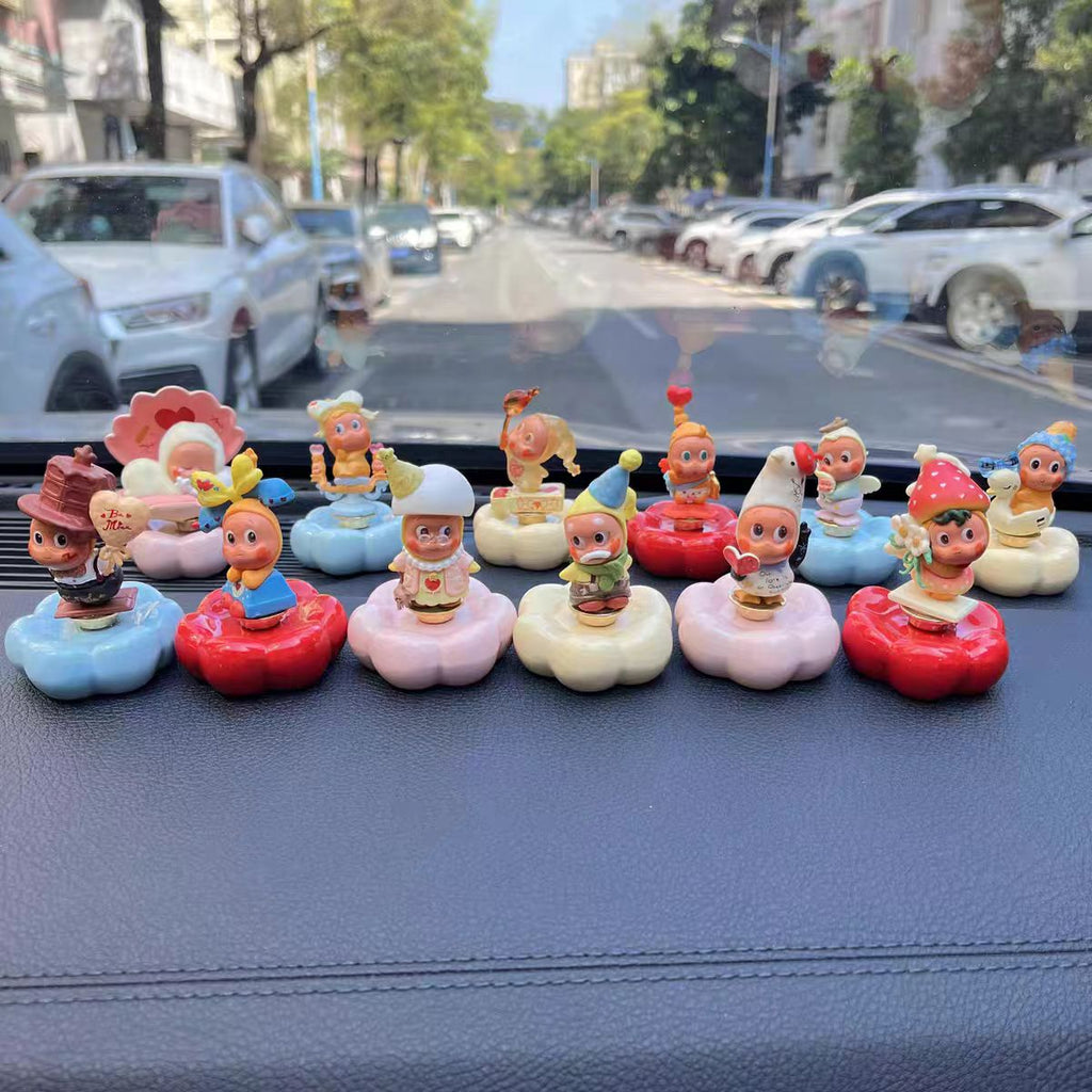 Kawaii Fantasy Character Figurine on Rotating Cloud Base — Car Dashboard Blind Box Series, 10+ Styles