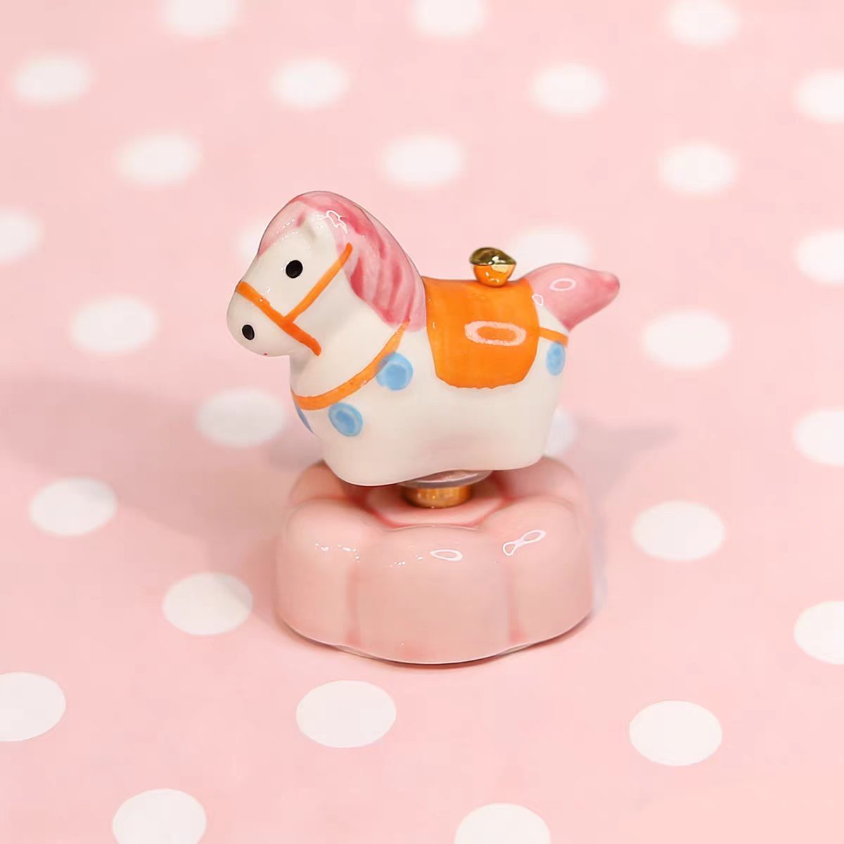 Handcrafted Lucky Horse Ceramic Figurine — Chinese New Year Fortune Gift
