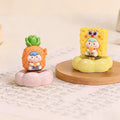 Kawaii Ice Cream Girl Figurine on Rotating Cloud Base — Pineapple, Pink Star & Bear Costume, 3 Styles