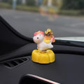 Cute Unicorn Bobblehead Car Dashboard Figurine — Fortune & Flower Pumpkin Base Series