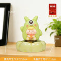 Kawaii Monster Costume Girl Figurine on Rotating Green Cloud Base — Blind Box, Gift Box Included