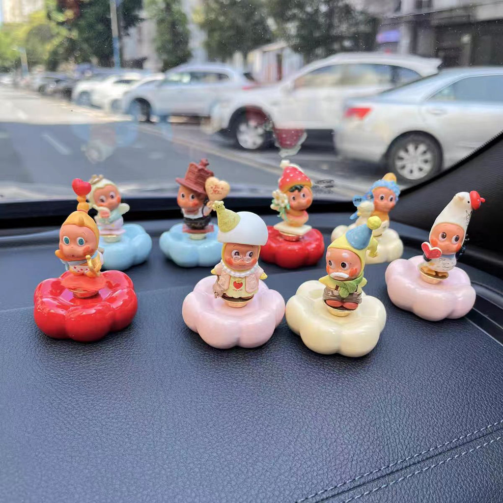 Kawaii Fantasy Character Figurine on Rotating Cloud Base — Car Dashboard Blind Box Series, 10+ Styles