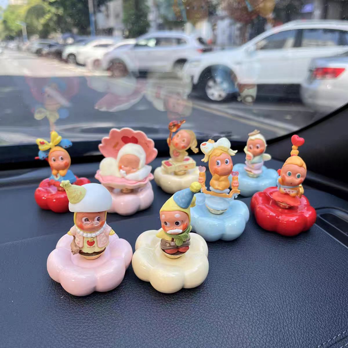 Kawaii Fantasy Character Figurine on Rotating Cloud Base — Car Dashboard Blind Box Series, 10+ Styles